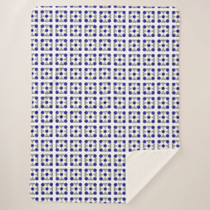 Blue Cross Motif Sherpadecke