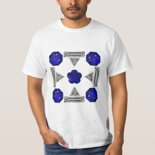 Blue Cross Motif T-Shirt (Vorderseite)
