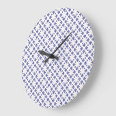 Blue  Cross Pendant Pattern  Große Wanduhr (Winkel)