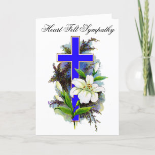 Blue Cross Sympathy Card 8 Karte