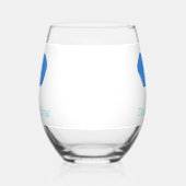 Blue Crossed Pickleball Paddles & Ball Custom Team Weinglas Ohne Stiel (Links)