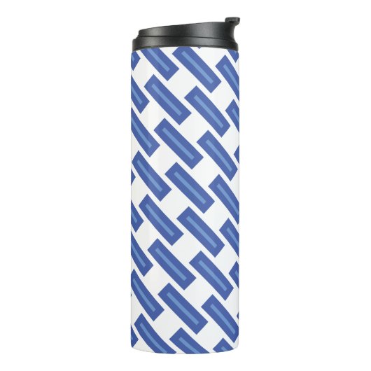 Blue Crossweave Thermal Drink Holder Thermosbecher (Nach links gedreht)