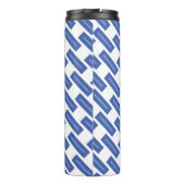 Blue Crossweave Thermal Drink Holder Thermosbecher (Rückseite)
