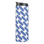 Blue Crossweave Thermal Drink Holder Thermosbecher (Nach rechts gedreht)