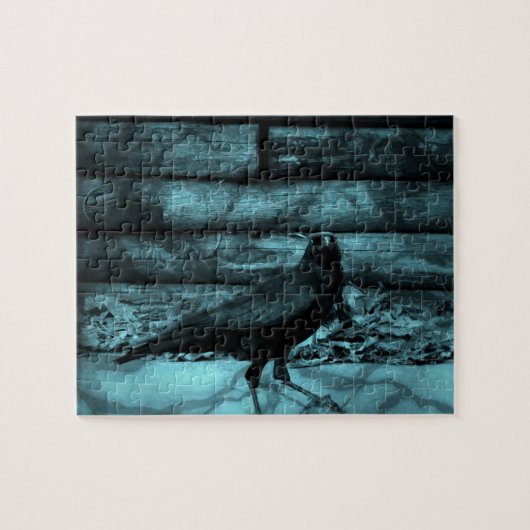 Blue Crow Shadows Puzzle (Horizontal)