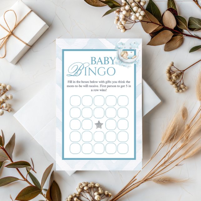 Blue Crown Baby Shower Bingo Game Card (Von Creator hochgeladen)