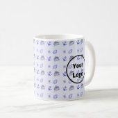 Blue cruise ship business pattern kaffeetasse (VorderseiteRechts)