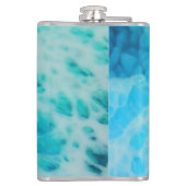 Blue Crush - Abstract Coastal Artwork  Flachmann (Rückseite)