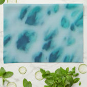Blue Crush - Abstract Coastal Artwork Geschirrtuch (Gefaltet)