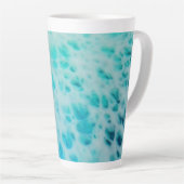 Blue Crush - Abstract Coastal Artwork  Milchtasse (Rechte Ecke)
