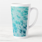 Blue Crush - Abstract Coastal Artwork  Milchtasse (Rechts)