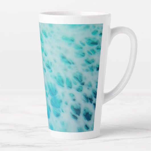 Blue Crush - Abstract Coastal Artwork  Milchtasse (Rechts)