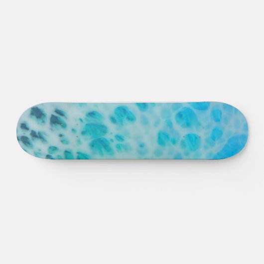Blue Crush - Abstract Coastal Artwork  Skateboard (Horizontal)