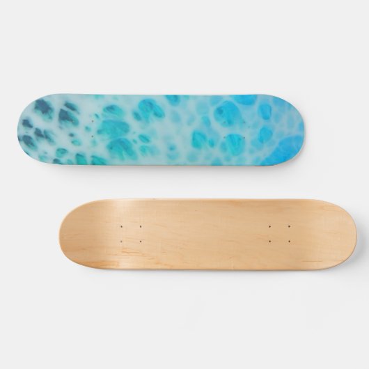 Blue Crush - Abstract Coastal Artwork Skateboard (Horizontal)