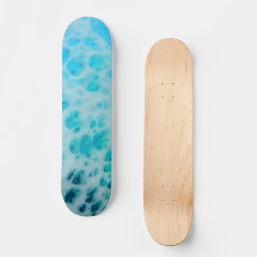 Blue Crush - Abstract Coastal Artwork  Skateboard (Vorderseite)