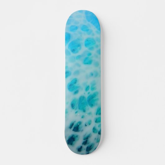Blue Crush - Abstract Coastal Artwork  Skateboard (Vorne)