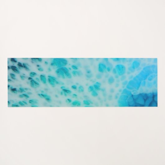 Blue Crush - Abstract Coastal Artwork Yogamatte (Rückseite (Horizontal))