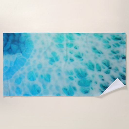 Blue Crush - Abstrakte Küstenkunst Strandtuch (Vorderseite)