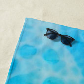 Blue Crush - Abstrakte Küstenkunst Strandtuch (Beispiel)