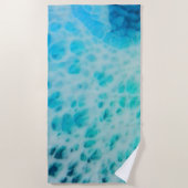 Blue Crush - Abstrakte Küstenkunst Strandtuch (Vorderseite)