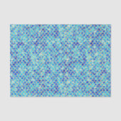 Blue Crushed Sea Glass Mermaid Scales Decoupage Seidenpapier (Vorderseite)