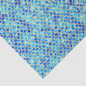 Blue Crushed Sea Glass Mermaid Scales Decoupage Seidenpapier (Ausschnitt)