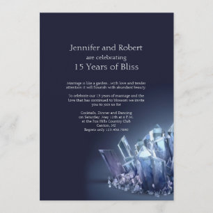 Blue Crystal 15. Hochzeitstag Einladung