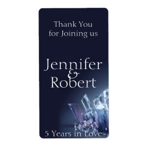 Blue Crystal 15-jähriges Weinlabel