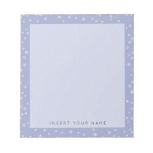 Blue Crystal Confetti Notepad 5.5" x 6" Notizblock