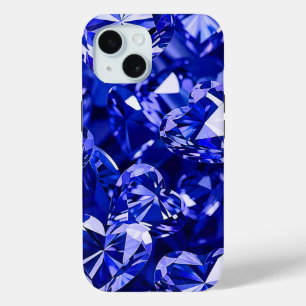 Blue Crystal Diamond Hearts Case-Mate iPhone Hülle
