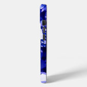 Blue Crystal Diamond Hearts Case-Mate iPhone Hülle (Rückseite / Links)