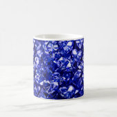Blue Crystal Diamond Hearts Kaffeetasse (Mittel)