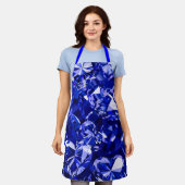 Blue Crystal Diamond Hearts Schürze (Getragen)