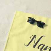 Blue Crystal & Gold Look Gelb Personalisiert Strandtuch (Beispiel)