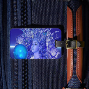Blue Crystal Luggage Tag Gepäckanhänger