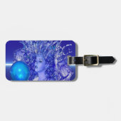 Blue Crystal Luggage Tag Gepäckanhänger (Vorderseite horizontal)