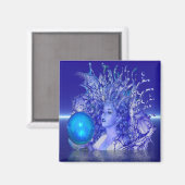 Blue Crystal Magnet (Vorderseite/Rückseite)