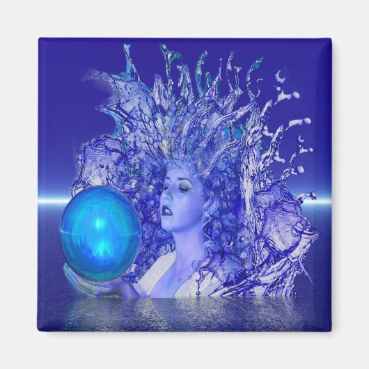 Blue Crystal Magnet (Vorne)