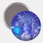 Blue Crystal Magnet (Vorderseite/Rückseite)