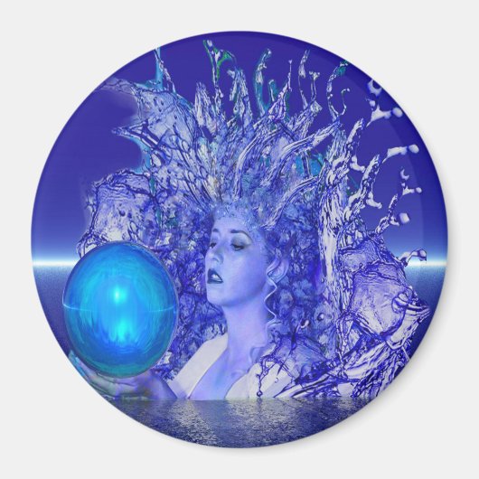 Blue Crystal Magnet (Vorne)
