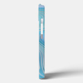 Blue Crystal Marble Iridescent Agate Case-Mate iPhone Hülle (Rückseite / Links)