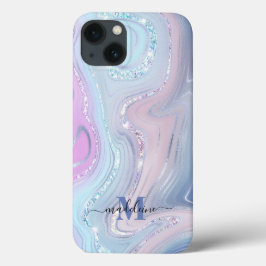 Blue Crystal Marble Iridescent Agate Case-Mate iPhone Hülle