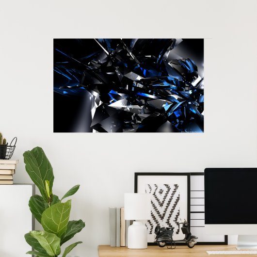 Blue Crystal Poster (Heimbüro)