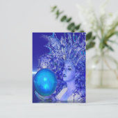 Blue Crystal Postkarte (Stehend Vorderseite)