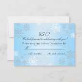 Blue Crystal Snowflake Winter Wonderland UAWG RSVP Karte (Vorderseite)