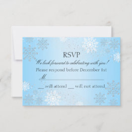 Blue Crystal Snowflake Winter Wonderland UAWG RSVP Karte