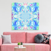 Blue Crystal Wrapped Canvas Leinwanddruck (Insitu (Wohnzimmer))