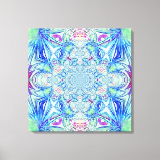 Blue Crystal Wrapped Canvas Leinwanddruck (Vorderseite)