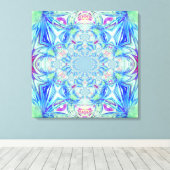 Blue Crystal Wrapped Canvas Leinwanddruck (Insitu (Holzboden))