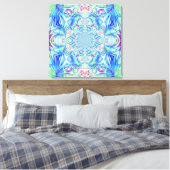 Blue Crystal Wrapped Canvas Leinwanddruck (Insitu (Schlafzimmer))